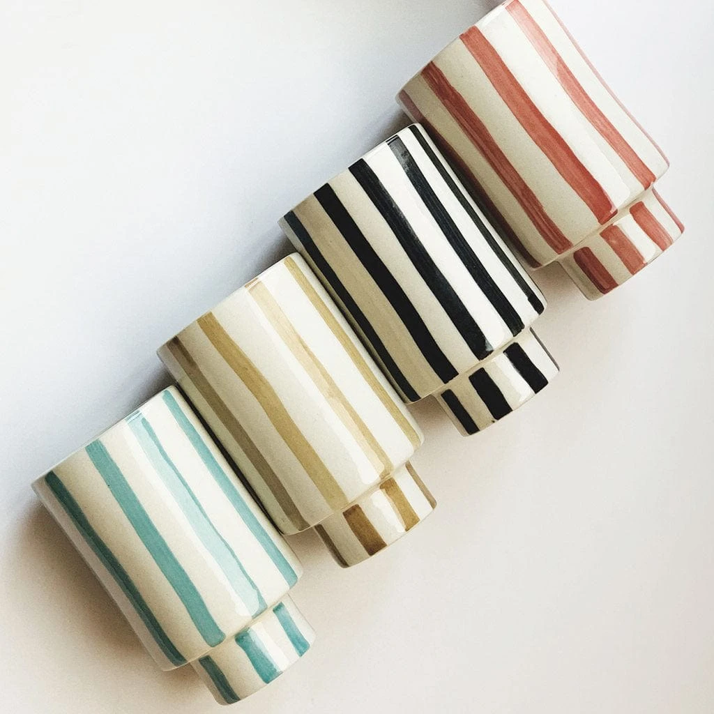Jungalow Kaya Striped Ceramic Cups By Justina Blakeney™ - Image 4