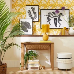 (Set Of 2) 16" X 20" Leaf Duo Framed Canvases Black - Opalhouse™ Designed With Jungalow™