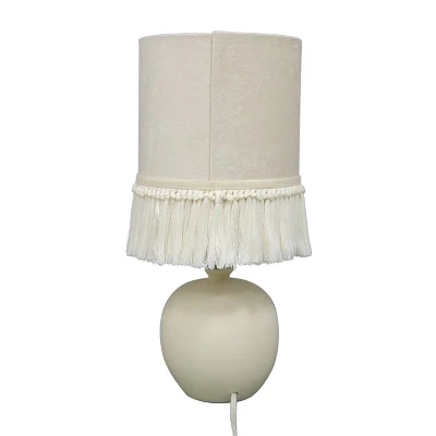 Small Table Lamp With Fringe Shade Off-White (Includes LED Light Bulb) - Opalhouse™ Designed With Jungalow™ - Image 7