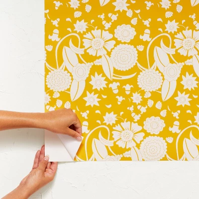 Idris Flower Wallpaper Pharaoh Gold - Opalhouse™ Designed With Jungalow™ - Image 3