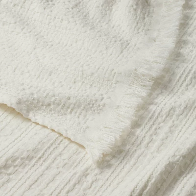 Waffle Weave Bed Throw White - Opalhouse™ Designed With Jungalow™ - Image 2