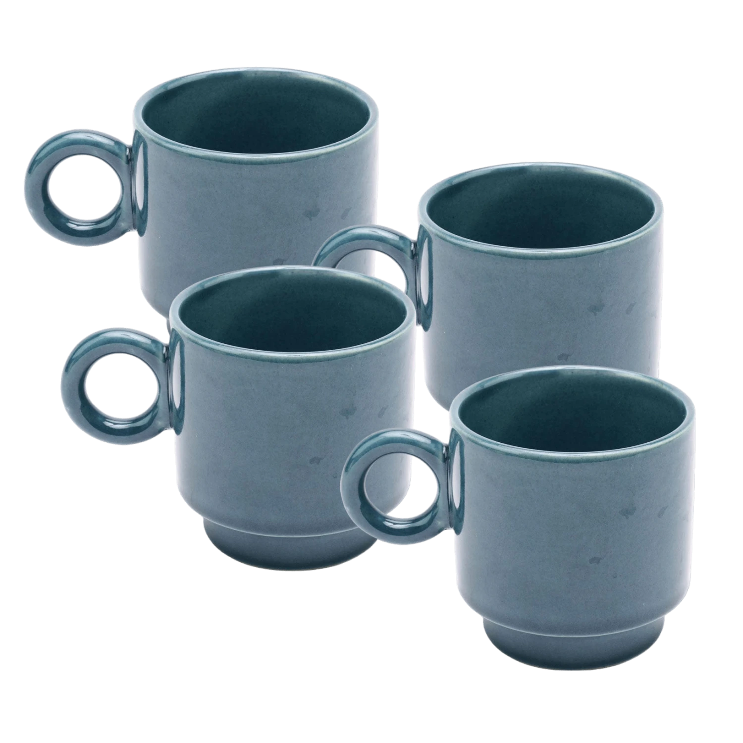 Jungalow Kaya Ceramic Mug Set, Blue By Justina Blakeney™