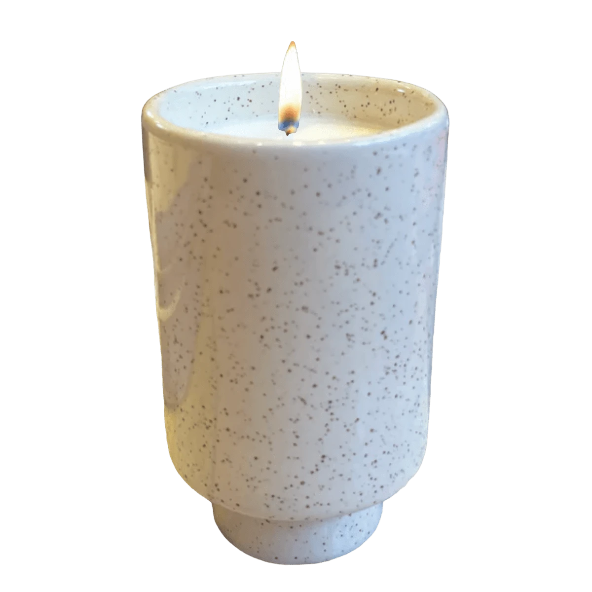 Jungalow Kaya Ceramic Candle - Speckled Cream/Coconut Musk