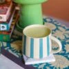 Jungalow Tierra Striped Mug Set In Teal